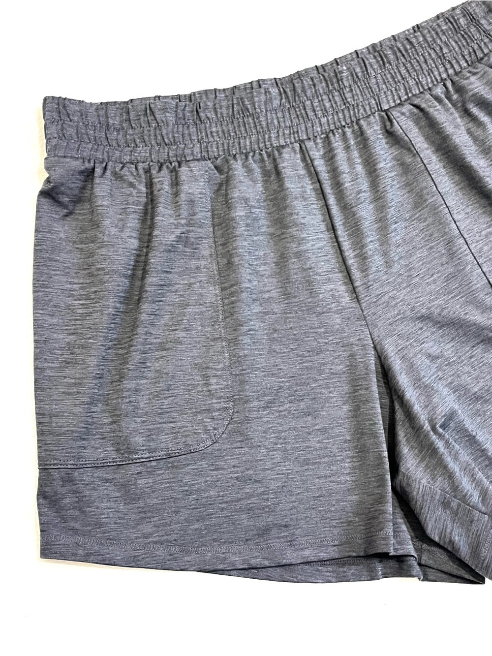 All in Motion Charcoal Gray Heather Athletic Shorts Pockets Women’s Size Large - Picture 2 of 16